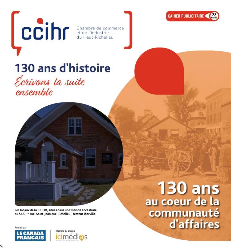 page couverture cahier du 130e anniversaire de la ccihr