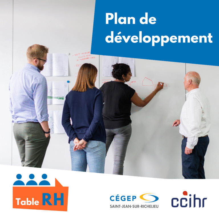 Formation Plan de développement des employés Ressources humaines TAble RH Cégep Saint-Jean