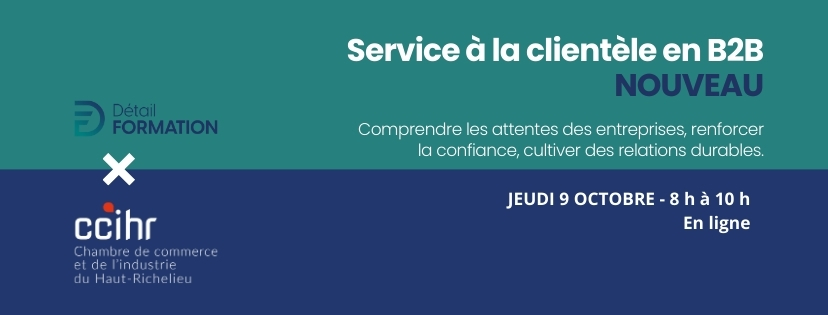 Service à la clientèle en B2B formation virtuelle