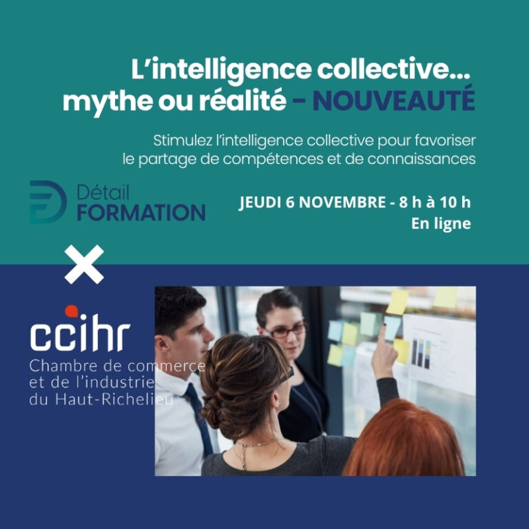 Formation Intelligence collective en ligne st-jean-sur-Richelieu