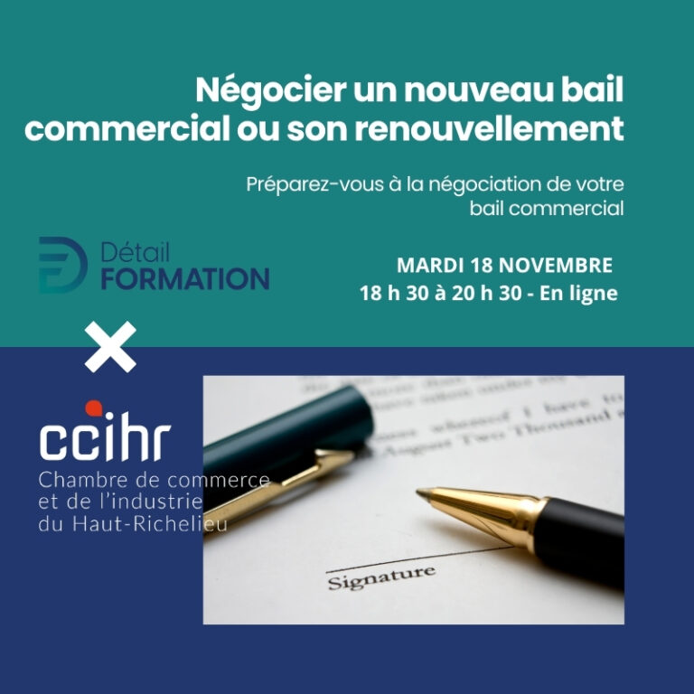 Formation négocier un bail commercial