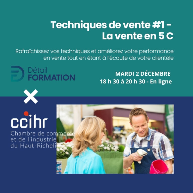 Formation Techniques de vente La vente en 5C