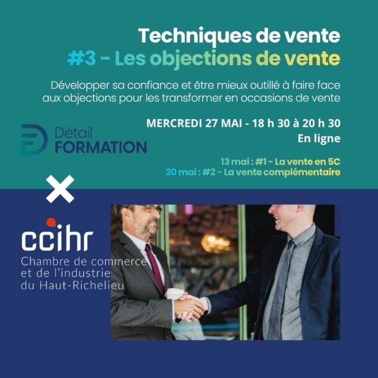Formation techniques de vente les objections de vente