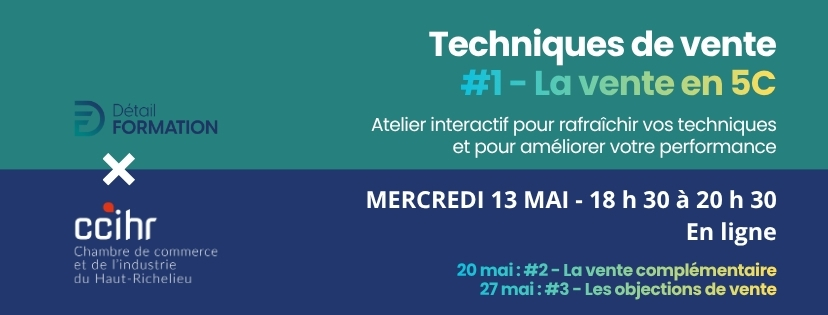 Techniques de vente la vente en 5c formation virtuelle