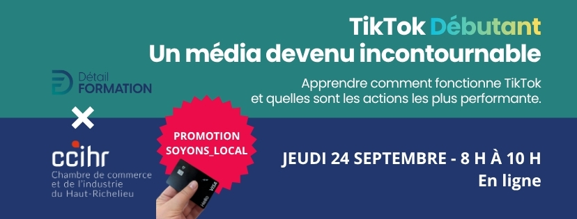 TikTok débutant formation en ligne avec promotion Soyons_Local