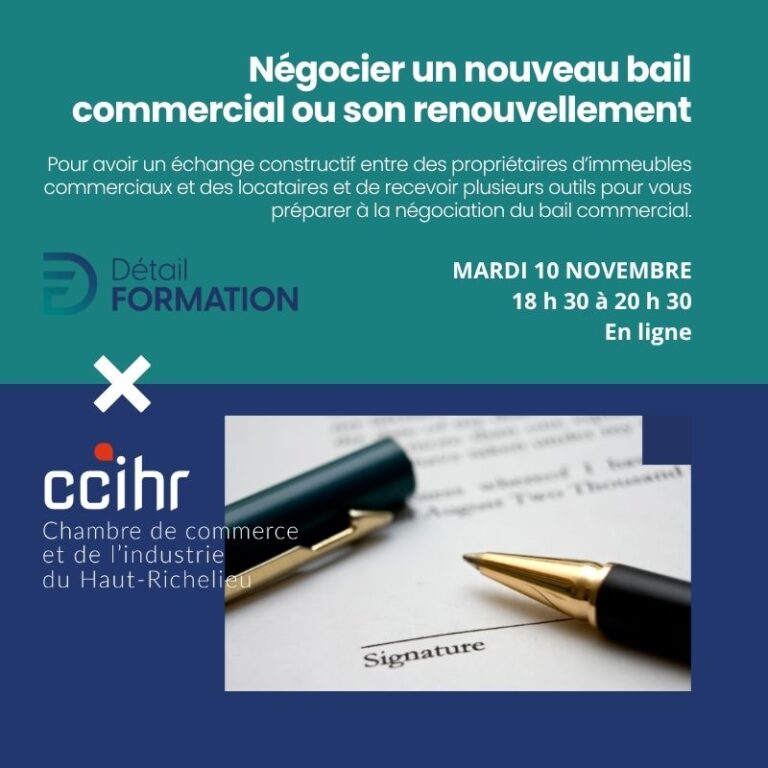 Formation pour propriétaire et locataire : comment négocier un bail commercial ou un renouvellement de bail commercial